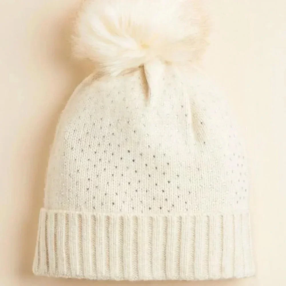 Torrid oatmeal Shine Pom Beanie